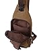 mygreen Mens Canvas Chest Pack Cross body Outdoor Travel Bag Rucksack Sling Backpack(Khaki)