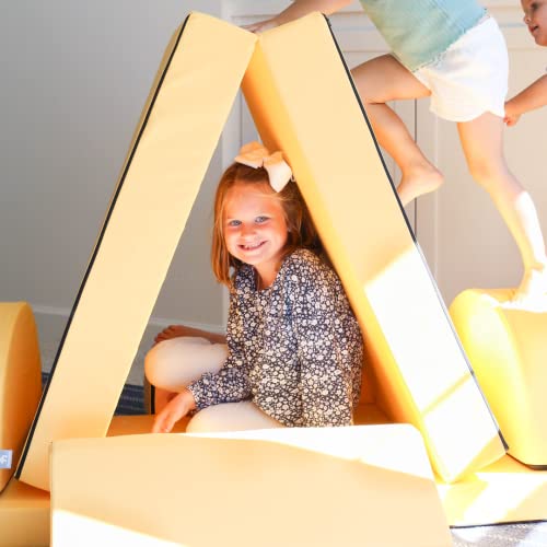 Foamnasium Blocksy + Kids Couch, Indoor Foam Playset, 6 Piece Soft