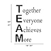 FlyWallD Classroom Wall Decals Office Motivational Wall Decor Vinyl Art Inspirational Quotes Stickers Together Everyone Achieves More