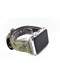 Para Apple Watch Strap 38 mm 42 mm, la moda piel auténtica Serpentina correas de Muñeca para Hombres y Mujeres, para Apple Watch Series 1 Series 2, Repuestos Gran Clásico de hebilla metálica