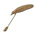 Hansicod Men's Feather Leaf Golden Flower Lapel Stick Brooch Pin for Suit