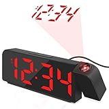 QUUREN Projection Alarm Clock Led Digital Clock for