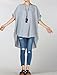 Mordenmiss Women's Summer Tee Shirt Oversized Top Hi-Low Tunic Style3 Gray L