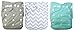 Unisex Baby Cloth Pocket Diapers 7 Pack, 7 Bamboo Inserts, 1 Wet Bag by Nora's Nursery