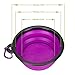 IDEGG Collapsible Silicone Dog Bowl, Set of 3, Food Grade Silicone, BPA Free, Foldable Expandable Cup Dish for Pet Raised Dog/Cat Food Water Feeding Travel camping Bowl (Set of 3, Blue+Orange+Purple)