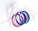 My Hair Tie Bracelet - Teens Multi-Color, Set of 3 in Purple, Pink, and Blue - BPA Free - For Wrists Sized Between 5.75