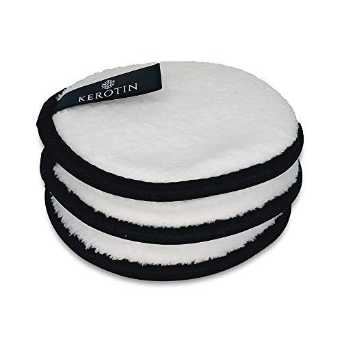 Kerotin Microfiber Make Up Remover Pads + Mesh Bag for Machine Washing - Reusable Microfiber face scrubber, Makeup Cleansing Pads - Chemical free, Machine Washable, Promotes Healthy Skin, Fast Drying