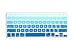 DHZ D6 Big Font Sky Blue Gradient Keyboard Cover Silicone Skin for MacBook Air 13 and MacBook Pro 13