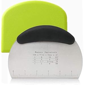 Deegschraper Cutter , RVS Deeg Schraper Gebak met Handvat en Meetschaal, Plastic Deeg Schraper Cutter voor…