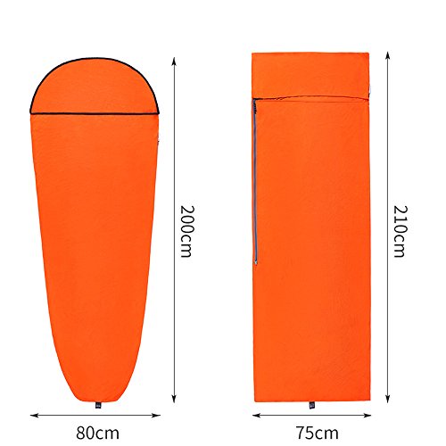 Tentock THERMOLITE HEAT Single Sleeping Bag Liner Envelope/Mummy Sleeping Sack Portable Adult 3 Season Travel Sheet for Camping Hiking Backpacking Road-trip(Mummy)