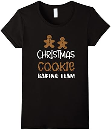 Womens Christmas Cookie Baking Team T-Shirt - Funny Xmas Baking Tee XL Black