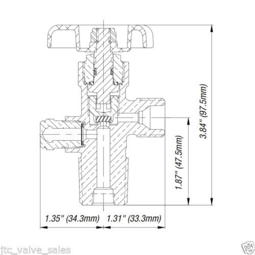 Sherwood CGA 320 Gas Cylinder Valve 3/4 NGT Tapered Thread With 3775 PSI GV32061357 Buy