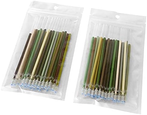 OfficeGoods Gel Pen Refills - 24 Individual Colors - Fits Most Gel Pens - Fast Drying Ink - Perfect for Artists, Adult & Kids Coloring Books, Mandalas, Nature - 2 Pack - Earth Tones