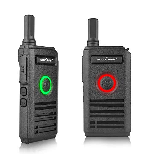 Mini Two Way Radios 2W Walkie Talkie UHF Radio 400-470MHz Portable Handheld Ultra Thin and Dual PTT Desgin with Breathing Light Perfect for Outdoor Commercial Use (Black) SOCOTRAN Mini Two Way Radios 2W Walkie Talkie UHF Radio 400-470MHz Portable Handheld Ultra Thin and Dual PTT Desgin with Breathing Light Perfect for Outdoor Commercial Use (Black) SOCOTRAN