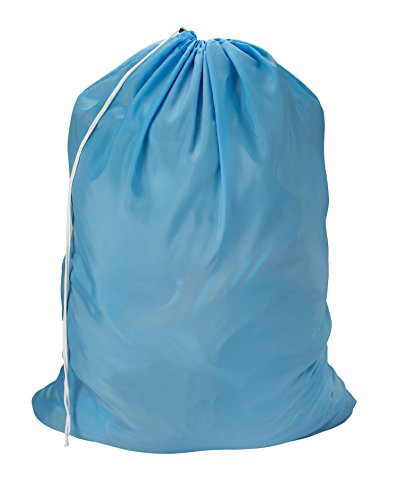 Nylon laundry bag - light blue, 30” x 40” - sturdy rip and te…