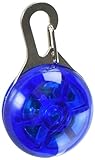 Monster Pets Safety Blinker Collar Light with Carabiner Clasp, Blue