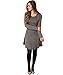 Mansy Womens Knitted Crewneck Sweater Dress Gray Medium