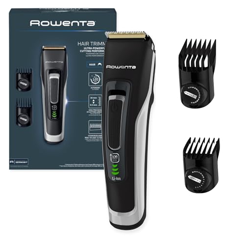 Rowenta Advancer Easy TN5201 Mens Hair Clipper, Stainless Steel Blades, Titanium Coated, 29 Settings from 0.5 mm to 30 mm, Runtime up to 120 min, Fast Charging, Cordless