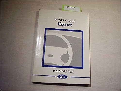 1998 Ford Escort Owners Manual Ford Amazon Com Books