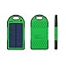 Dizaul Solar Charger, 5000mAh Portable Solar Power Bank Waterproof/Shockproof/Dustproof Dual USB Battery Bank Compatible with All Smartphones,iPhone,Samsung,Android Phones,Windows Phones,GoPro,GPS