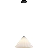 Alora Mood PD451814MBOP Serena Pendant, 1-Light 1 Watts, Matte Black/Opal Glass