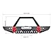 LAFEINA 1:10 Front Bumper Bull Bar with 2 LED Headlights Winch Mount Seat for 1/10 SCX10 RC Rock Crawler Parts