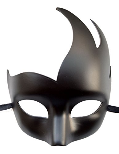 6 Pack Men's Masquerade Masks - Black Venetian Masks For Halloween & Parties