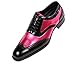 Bolano Lawson, Wingtip Oxford Dress Shoes for Men, Two-Tone & Shiny Metallic Oxfords, Men's Formal Tuxedo Shoes (Fuchsia/12)