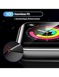 [3-Pack] Screen Protector for Apple Watch Series 3 2 1 38mm, Waterproof Crystal Clear Scratch Resist Anti-Bubble HD Clear Film