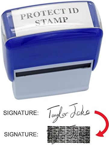 Utrax Protect ID Stamp Black Out ID Guard Stamp Security Identity Theft Protection Rubber Stamp
