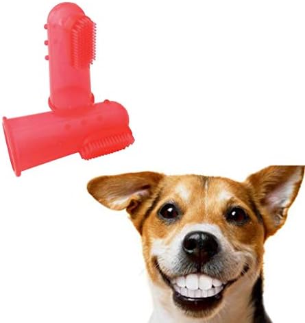 Food Grade Silicon Finger Toothbrush for Cats, Dogs, Kittens and Puppies [ Hygienic, removes Food Debris & Prevents Germs ]