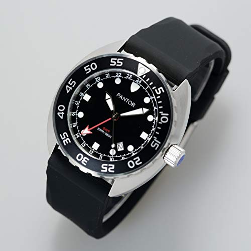 Pantor Nautilus GMT Dive Watch 200m Diver Watch Men (Black) Pricepulse
