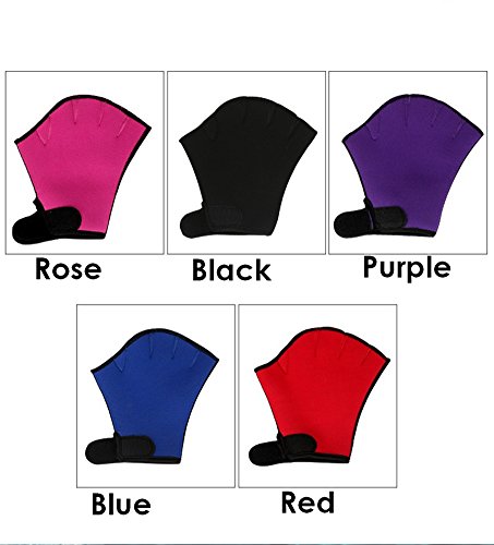 image for Geekercity Aquatic Fit Swim Training Gloves, Aqua Webbed Swimming Glov