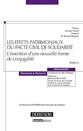 Les  effets patrimoniaux du pacte civil de solidarité