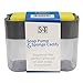 S&T INC. Dish Soap Dispenser and Sponge Holder for Kitchen Sink, Sponge Included, 13 Ounces, Grey