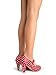 J. Adams Pixie Heels - Red Polka Dot Vintage Retro Round Toe Shoe with Ankle Strap - 9