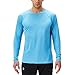 NAVISKIN Men's Sun Protection UPF 50+ UV Outdoor Long Sleeve Shirts Blue Size XL
