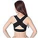 vinmax Women Hunchback Posture Shape Corrector Upper Shoulder with Push Up Bra (Black) (Large)