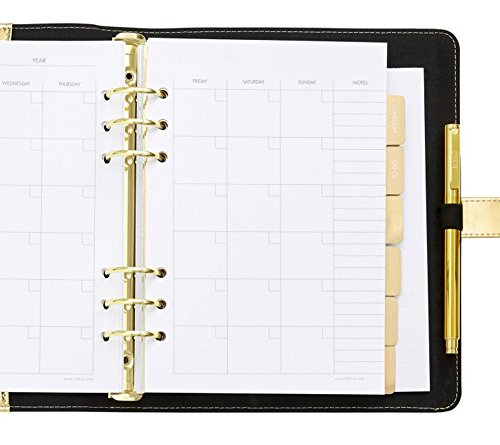 MultiBey Gold Planner Binder Rings, Planner 6 Rings, A5/ A6 Loose Leaf Round Rings Only for Agenda, Pack of 2 (A5 0.8-Inches)