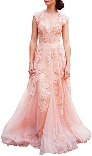 ASA Bridal Women's Vintage Cap Sleeve Lace Wedding Dress A Line Evening Gown