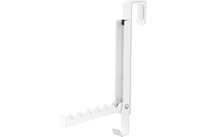 Yamazaki Home Smart Over The Door Coat Hook Organizer Collapsible Foldable Rack for Entryway Or Bedroom Closet - 2-Hook - Steel