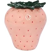 WAIT FLY Strawberry Ceramic Ashtray for Indoor or Outdoor Use, Home Office Decor - Pink