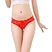 JIEYA 3-Pack Womens Sexy Panties Lace Floral Underwear Briefs-Assorted Color (Black&Red&Blue)