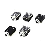 5 Pcs 5 Pin 3.5mm Audio Mono Jack Socket PCB Panel Mount for Headphone