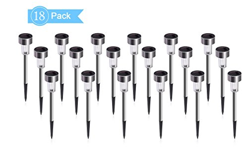 NeillieN LED Solar Lights Outdoor Garden Lights Solar Pathway Lights Landscape Lighting Solar Powered Pathway Light Landscape Light For Lawn/Patio/Yard/Walkway/Driveway (18-ps Set)