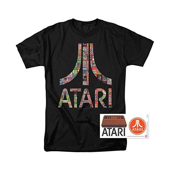 Popfunk Classic Atari Logo Retro Video Games Logo T Shirt & Stickers - Image 3