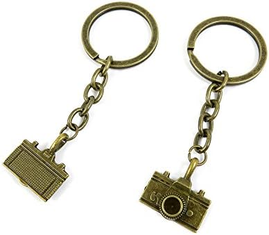 100 PCS Keyrings Keychains Key Ring Chains Tags Jewelry Findings Clasps Buckles Supplies B1RK4 Camera