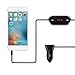 JDB FM Transmitter Wireless Radio Adapter Car Kit with 3.5mm Audio Plug and 4.8A Dual USB Car Charger for iPhone iPad Samsung LG HTC and more.