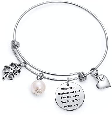TzrNhm Blossom Retirement Gift Bless Your Retirement and The Journeys You Have Yet to Venture Keychain Moving Away Gifts