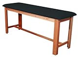 3B Scientific W15074B Black Hardwood Classic Exam Treatment Table with H-Brace, 74.8″ Length x 24.4″ Width x 33.1″ Height, Health Care Stuffs